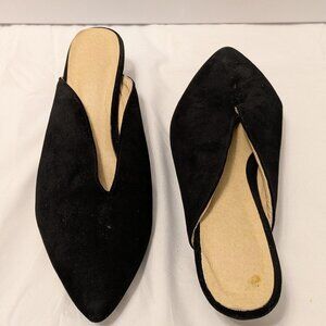 Korean Brand Kooding Black Faux Suede Mules 7